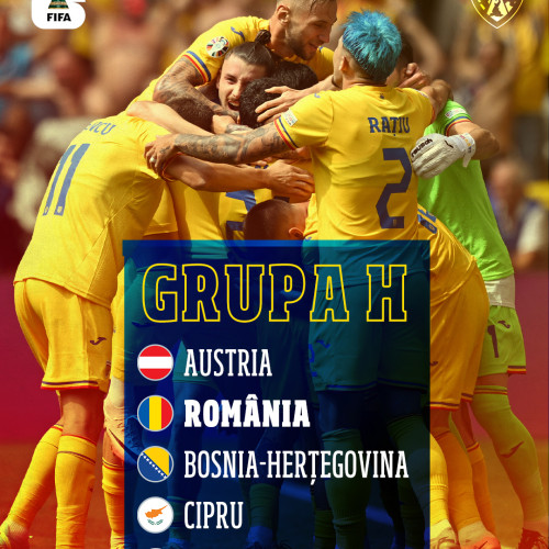 Naționala României, în grupa H a preliminariilor Cupei Mondiale 2026