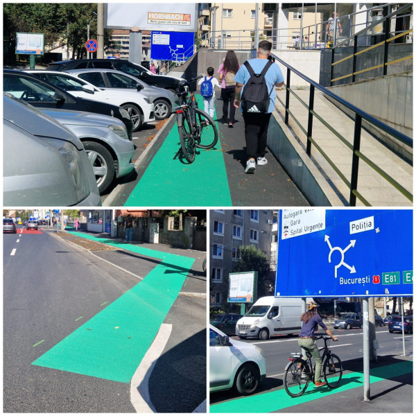 Primăria Sibiu explică modificările temporare la pista de biciclete de pe Calea Dumbrăvii