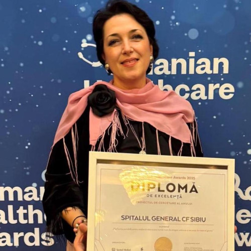 Spitalul CFR Sibiu, premiat cu diploma de excelență la gala Romanian Healthcare Awards