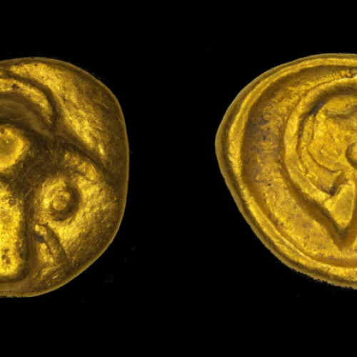 O monedă celtică de aur veche de 2200 de ani, descoperită lângă Leipzig
