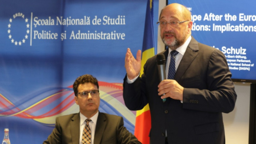 Martin Schulz despre viitorul României în UE la un eveniment organizat de SNSPA