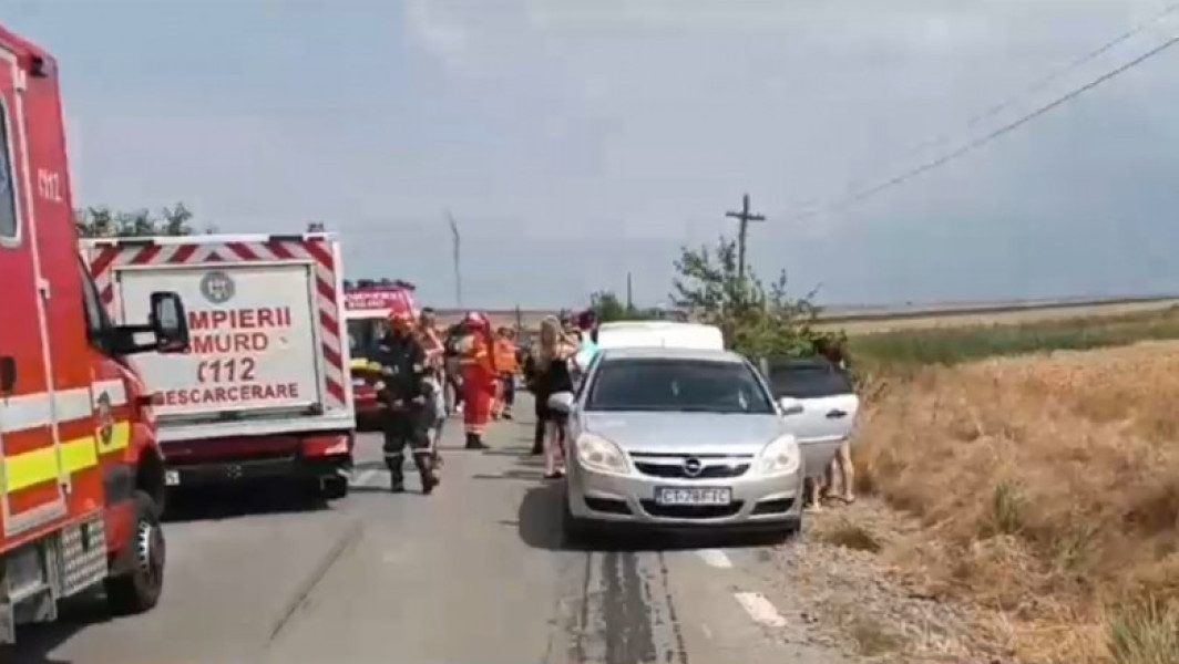 Accident rutier cu cinci mașini în județul Constanța