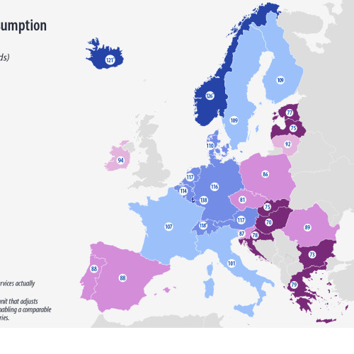 Romania depășește Spania și Portugalia la consumul individual în 2023